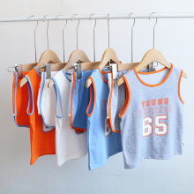 儿童背心套装2023夏季新款男童女童棉质运动夏装宝宝韩版篮球服潮