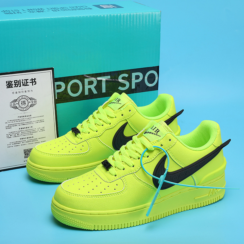 Putian Shoes Air Force One Fluorescent Green Men's Summer Black and White Ambush Collaboration Large Hook Low-Top Sneakers for Women