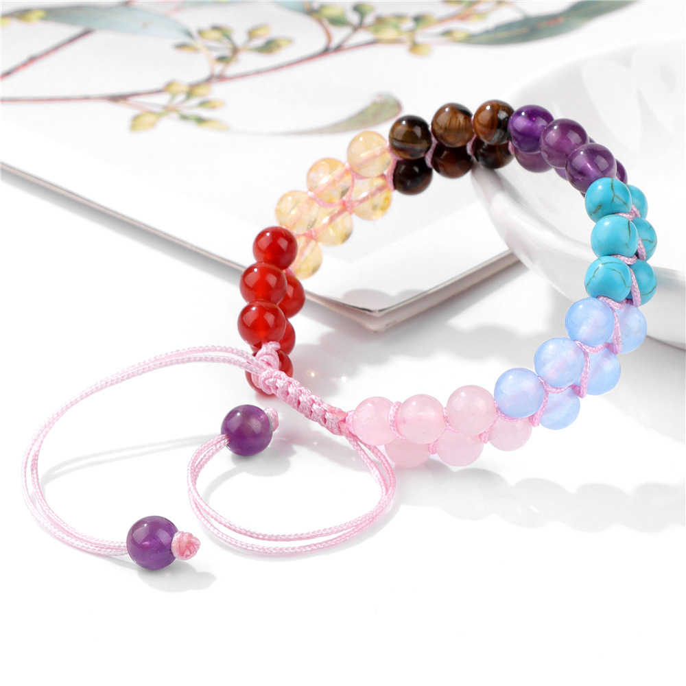 Retro Geometric Natural Stone Knitting Unisex Bracelets display picture 6