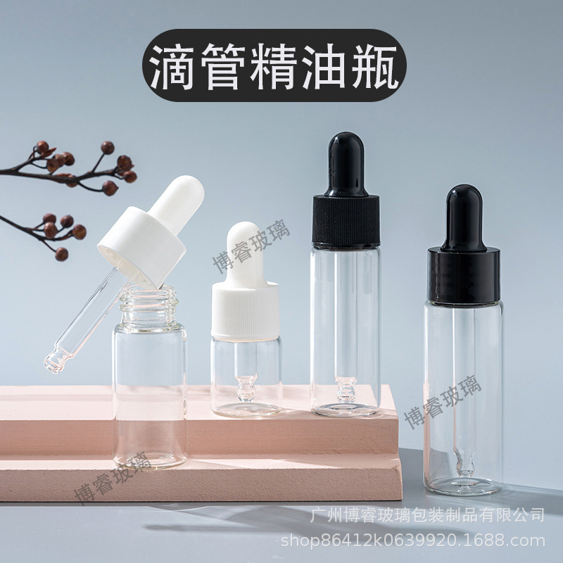 Şüşə damcılı pippet butulkaları, 5-20 ml, kosmetik və efir yağı üçün