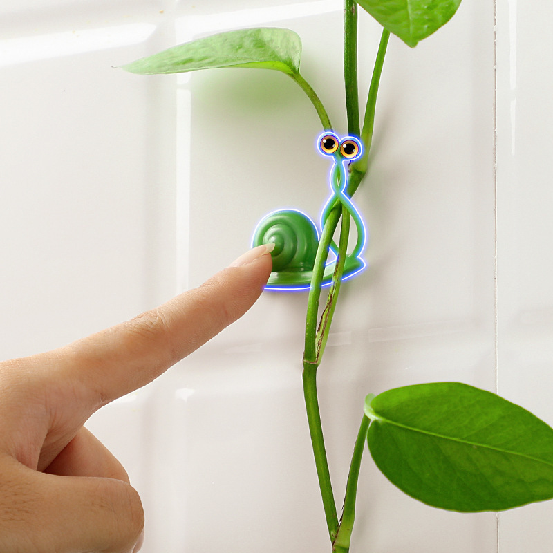 Creative invisible snail cable organizer Wall rattan fixed clip plant holder self-adhesive fixed wall sticky hook