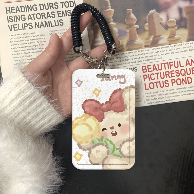 유화동물 KT모형 카드홀더 + 블랙 스프링 로프 [철버클]