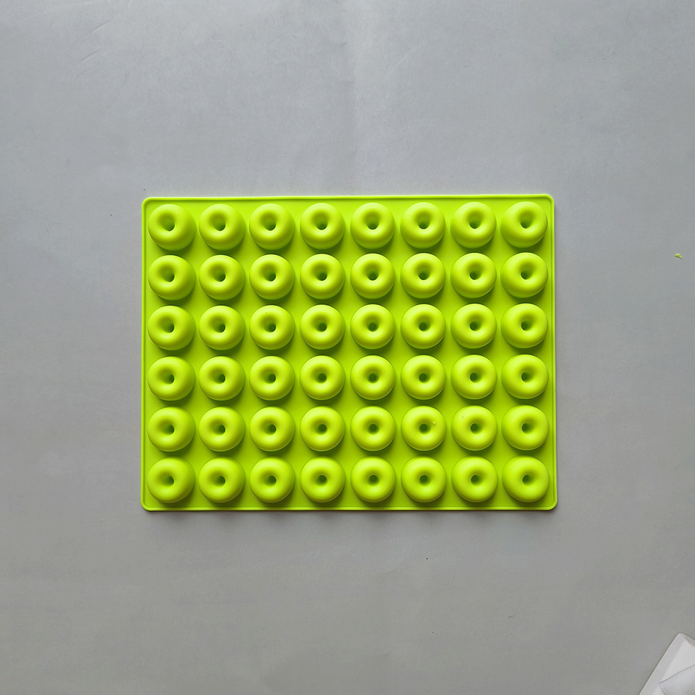 Silicone 48 Donuts 160 Candy pudín molde de chocolate 3D hecho a mano molde de goteo para pastel de horneado