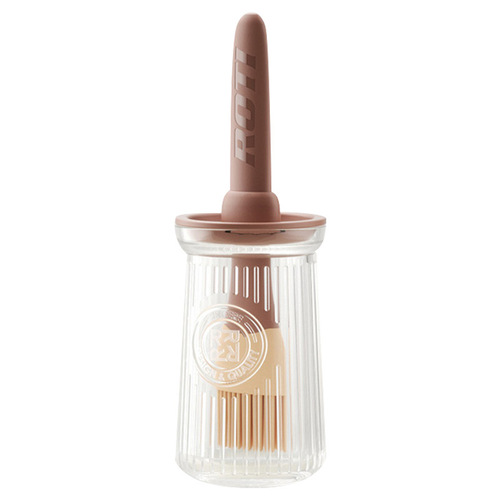 Silicone brush household oil brush high temperature resistant long handle barbecue brush with bottle kitchen pancake brush jam flexible and non-shedding