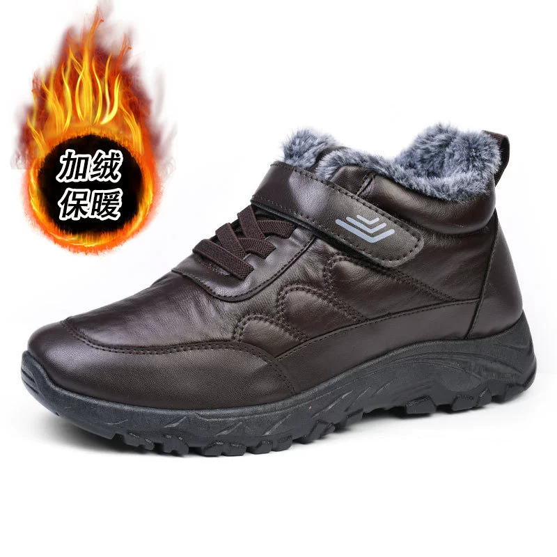 Winter Platform Boots, Middle-Age Casual, Thickened Fur Lining, Sizes 39–44