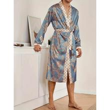 O7524 亚马逊速卖通款 Men's Robes 跨境代发新款男士家