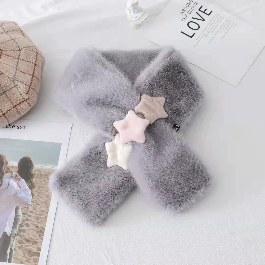 Demi-season cute keep warm brand scarf, increased thickness