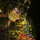New solar kettle lamp iron watering can lantern landscape lamp star pot running water shower modeling garden lamp