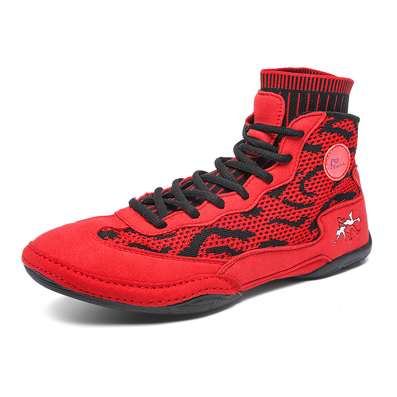 Zapatos de lucha profesional, zapatos de boxeo transfronterizos clásicos, zapatos Sanda, zapatos de lucha, zapatos de lucha, zapatos de entrenamiento de boxeo para hombres y mujeres