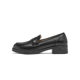 Augustonian Platform Loafers Women's 2025 New Spring and Autumn Black Single-layer Shoes Retro British Chunky Leather Shoes
