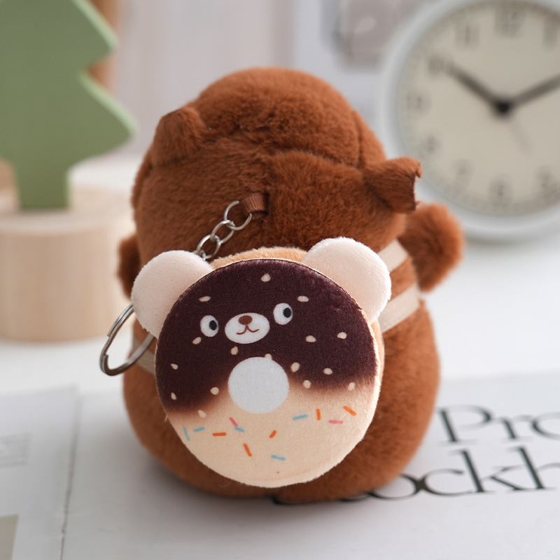 カピバラぬいぐるみハンバーガークッキーカピバラ人形キーホルダーバックパックペンダントぬいぐるみペンダント卸売|undefined
