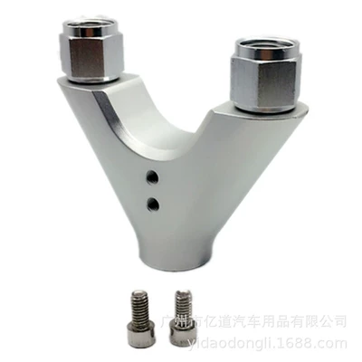 Car modification all aluminum double Fuel tank - silver