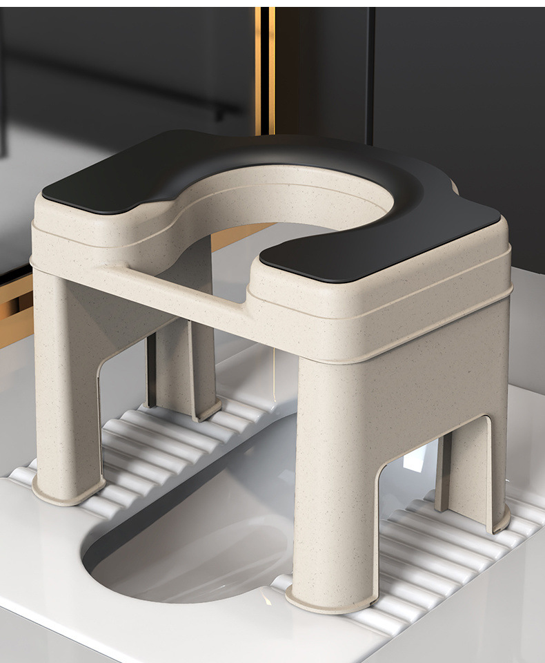 Children's squat toilets and toilet bowls have been replaced with toilet chairs. Pregnant women use toilet stools. Anti-slip, simple and thickened toilet stools for the elderly undefined