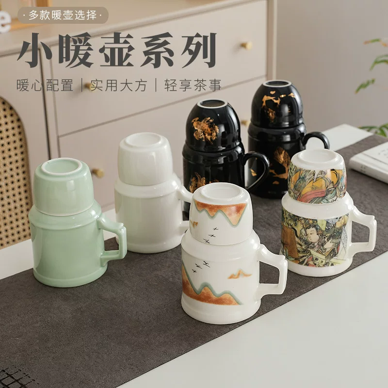 Small tea cup, ceramic retro tea set, 500 ml
