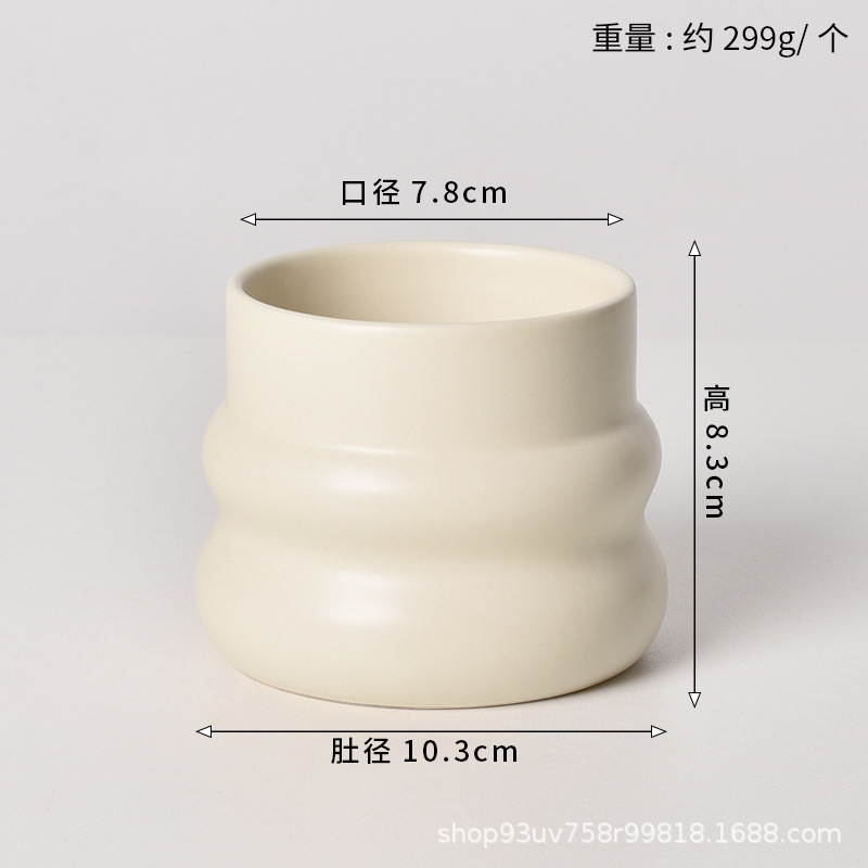 Pot de cerámica crema INS lujo ligero de alto nivel sensación de plantación de orquídeas mariposa simple orquídeas plantación de pot de porcelana blanca Dehua