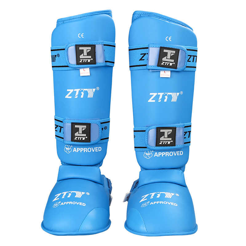 ZTTY karate protector de pierna de una pieza protector de pierna multi-funcional desmontable karate protector de la espina protector de empeñe protector de pierna al por mayor