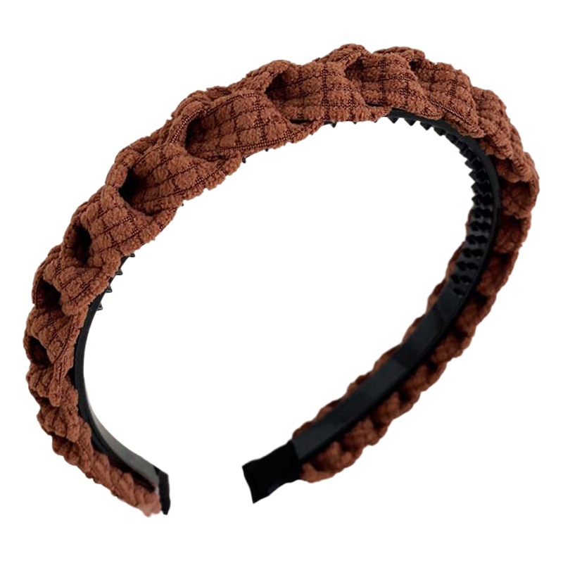 Maillard Otoño e Invierno diadema de alta gama trenza de giro de las mujeres ins nuevo cráneo alto lavado de cara cabello presionando diadema tocado accesorios para el cabello