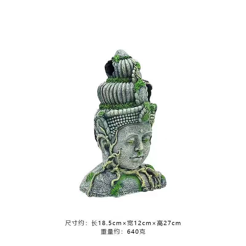 Color primario, figura de arena clara, estatua de Buda, decoración de peceras, decoración de Wukong, accesorios de micropaisaje, fábrica de bonsáis