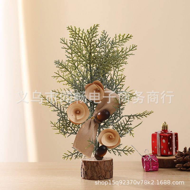 亚马逊跨境热销圣诞节家居装饰摆件松针枝小树居家仿真迷你圣诞树|undefined