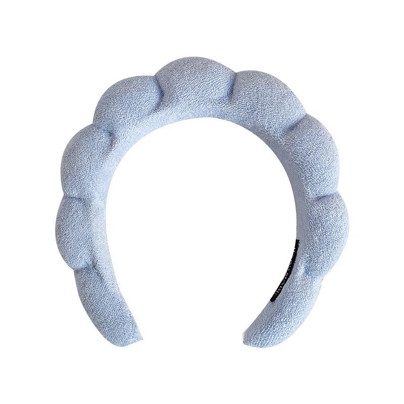 Juego de Diadema de Esponja y Muñequeras de Terciopelo Hecho a Mano para Lavado de Cara y SPA