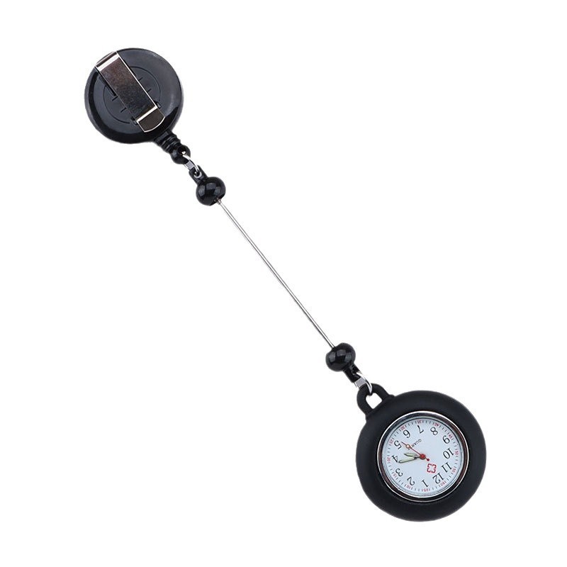 Reloj colgante para enfermera DIY, retráctil con clip, para identificación/carnet, cronómetro, regalo exquisito para estudiantes, venta al por mayor image 5