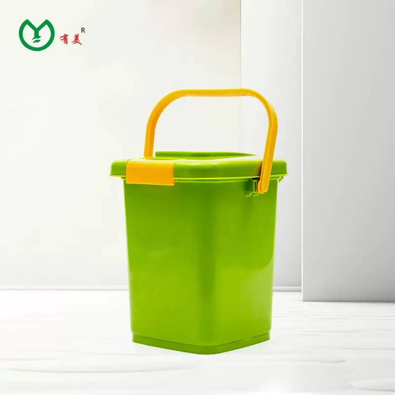 厨房垃圾桶家用带盖垃圾桶大号手提方形塑料带盖10L分类8升储物桶