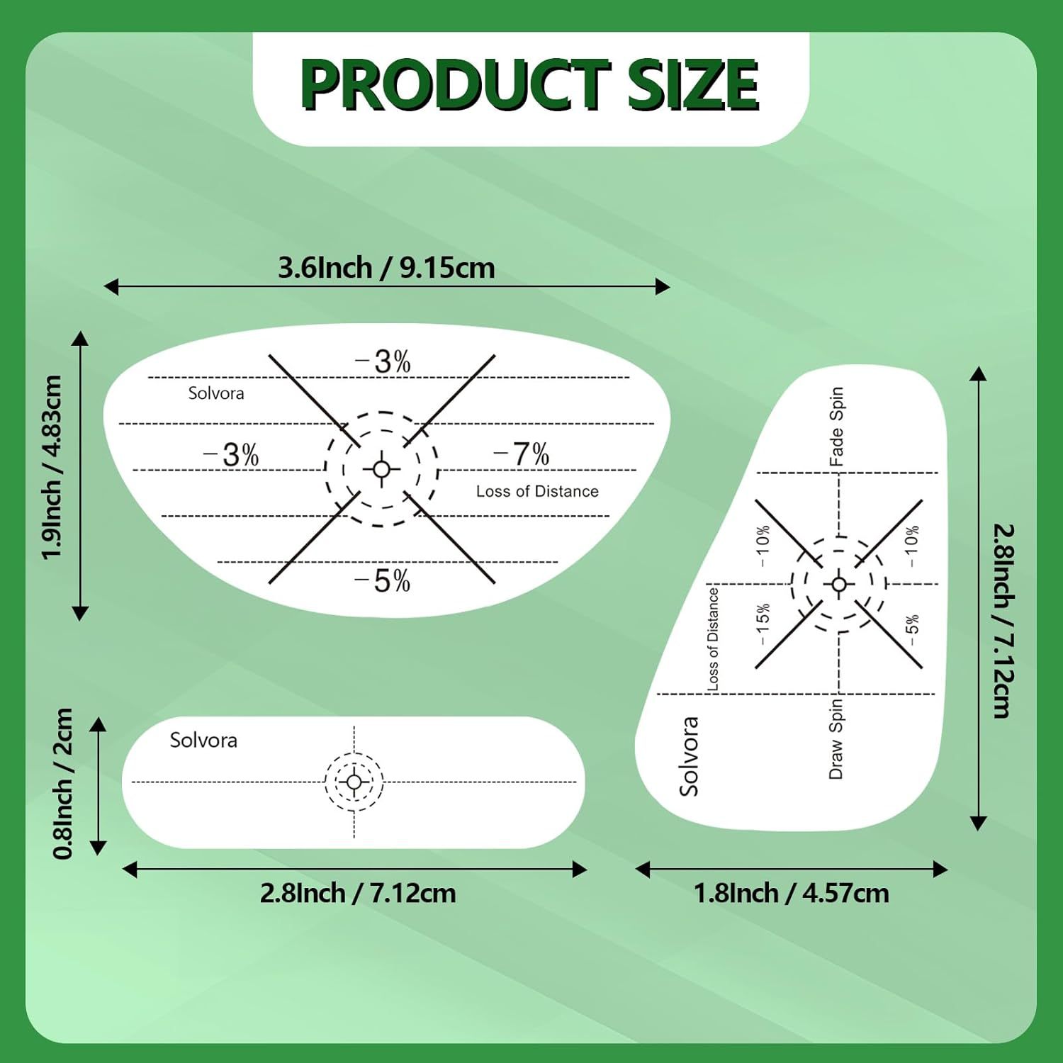高尔夫球杆贴纸球杆冲击贴纸击打印记可移胶训练辅助推杆铁杆标签