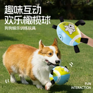 户外狗狗玩具橄榄球边牧自嗨户外玩具训练专用狗足球跨境批发现货