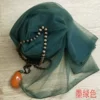 Soft gauze dark green price per meter