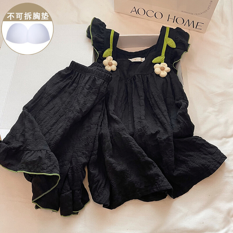 Pijamas de Manga Larga para Otoño e Invierno con Relleno en el Pecho para Mujer, Estilo Coreano 2025, Lindo Traje con Flores Pequeñas, Ropa de Dormir para Estudiantes