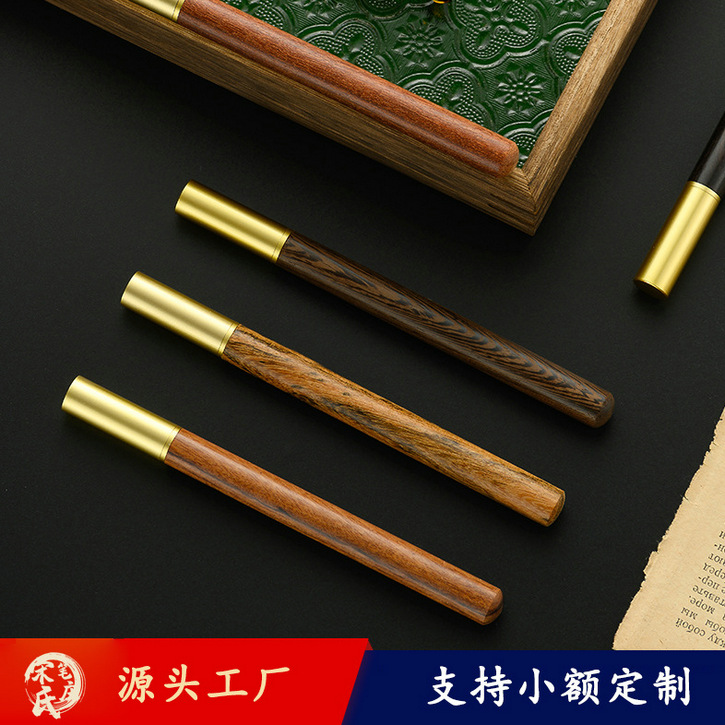 Brass wooden rollerball pen sandalwood