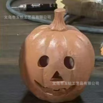 跨境爆款Handmade Terracotta Jack O' Lantern树脂南瓜灯南瓜灯|undefined