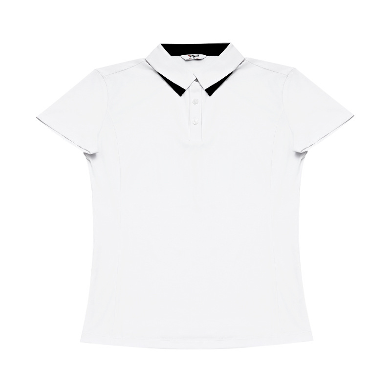 Áo thun golf nữ tay ngắn chống nắng UPF50+ kháng khuẩn — YF776-áo màu trắng, YF776-áo màu xanh pha lê băng, YF776-Áo màu xanh hải quân, YF776-áo màu hồng hoa anh đào
