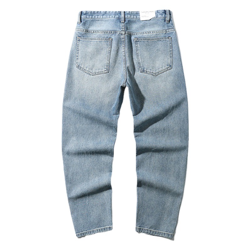 Xxbro ropa de hombre # jeans para hombre tendencia japonesa recto de color claro retro pantalones de papá de pierna ancha pantalones largos de todo fósforo