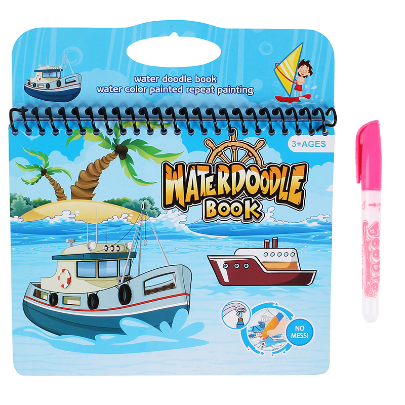 Libro Mágico de Pintura con Agua de Dibujos Animados para Niños de Papel Reutilizable image 8