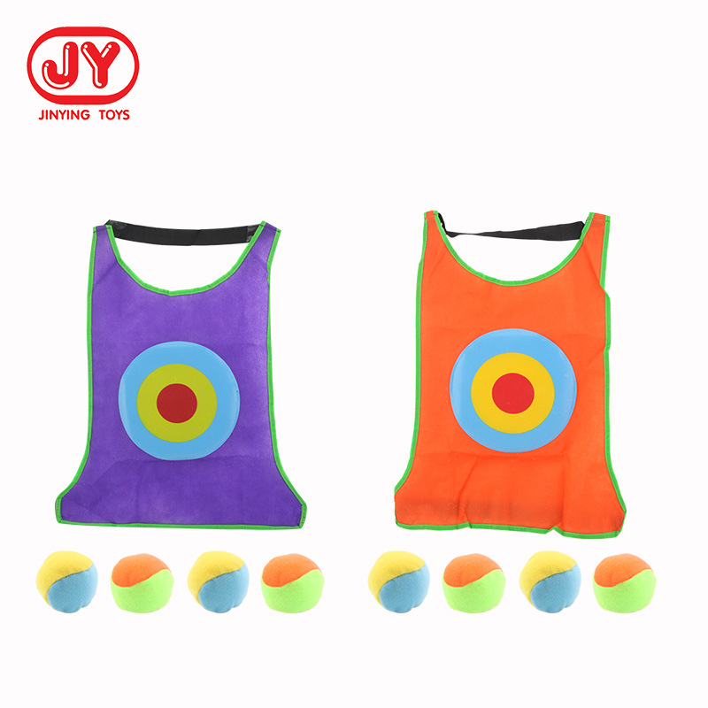 Niños al aire libre lanzando bola pegajosa padre-hijo interactivo franela bola pegajosa lanzando juguete Velcro bola pegajosa