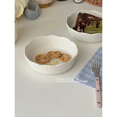 ins風簡約水果沙拉碗學生宿舍飯碗家用空氣炸鍋專用碗烤箱焗飯碗