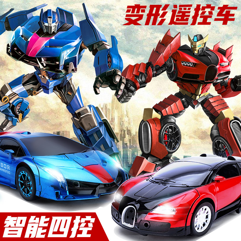 Control remoto de deformación de detección de gestos coche de carreras de cuatro ruedas recargable King Kong robot niño niño coche de juguete súper grande