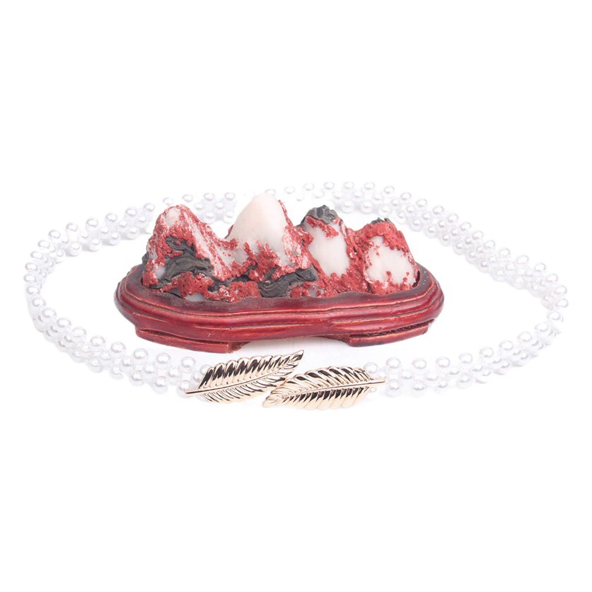 Простой дикий женский тонкий пояс модный жемчуг эластичный декоративный юбка с листьями пряжки с новой юбкой