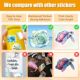 Customized self-adhesive PVC stickers of various styles, professional export cross-border supply diy waterproof decorative stickers
