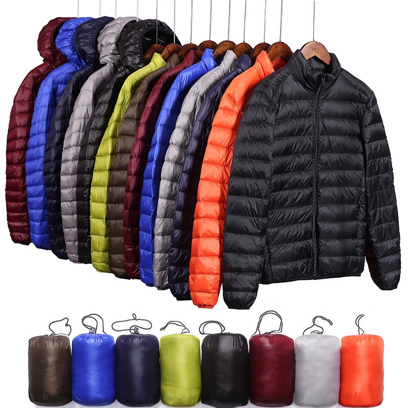 Cross-Border Tiktok Autumn and Winter Lightweight down Jacket Men's Short Large Size Lightweight Cold-Proof Warm White Duck down Stand-Up Collar Jacket Cross-Border Tiktok Autumn and Winter Lightweight down Jacket Men's Short Large Size Lightweight Cold-Proof Warm White Duck down Stand-Up Collar Jacket