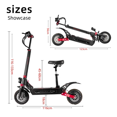 52V dual-drive electric scooter, off-road foldable mobility vehicle, two-wheel high-speed vehicle, dual-drive off-road scooter (Qatlanan elektrik skuterlər) - q7max-52v19ah-range-40-50km