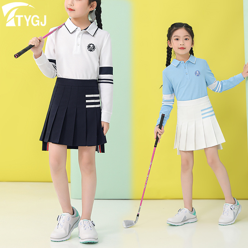 Golf Children's Clothing Girls Children's Sports Pleated Skirt Half-length Anti-glare Pants Skirt A- line Skirt Pants