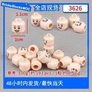跨境女性微笑细眉毛厚嘴唇印刷图积木3626场景人仔配件小颗粒玩具