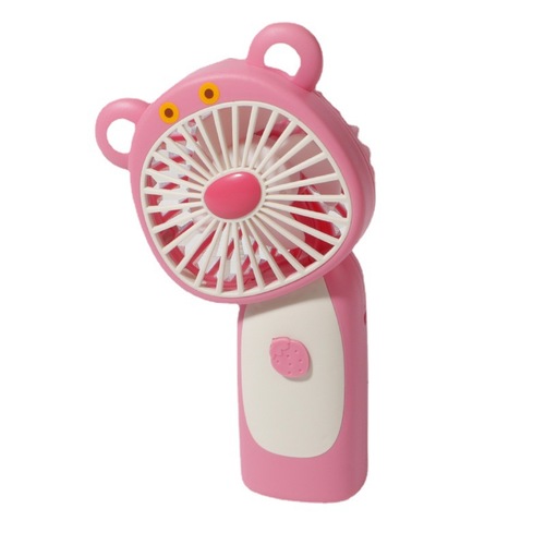 Pink Bear Mini Strawberry Fan Cute Little Girls Desktop Ornament Souvenir Portable Handheld Fan