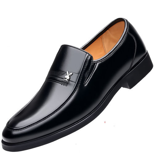 100% genuine leather clearance genuine leather business formal men's soft sole round head father shoes