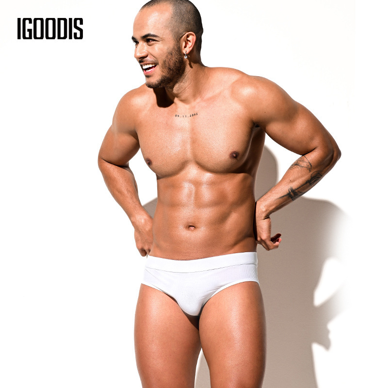 Men's Modal Stretch Briefs Thin Solid Color Low Waist Sexy Underwear U3225