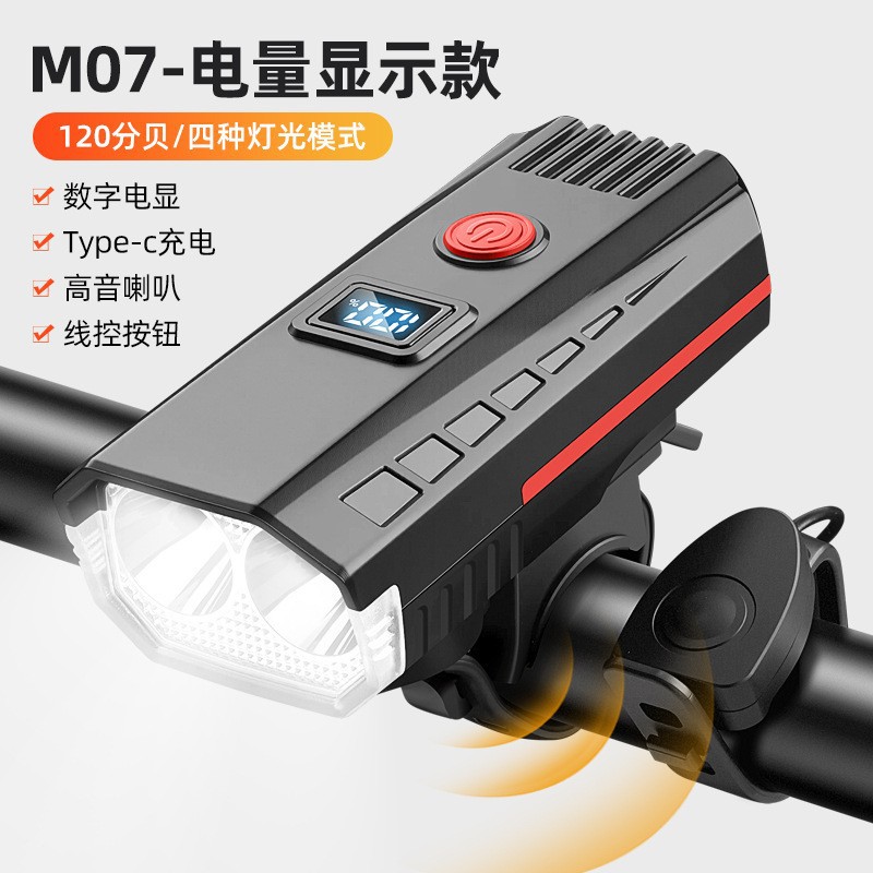 Faro Solar para Bicicleta Recargable USB para Ciclismo Nocturno
