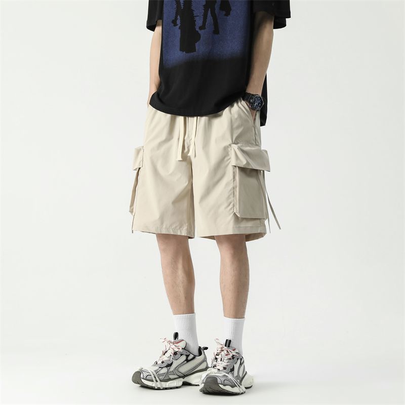 Shanggu Men's Fashion 2026 Trendy Shorts Summer Versatile Loose Straight Five-Point Pants Trendy Brand Thin Casual Pants Trend