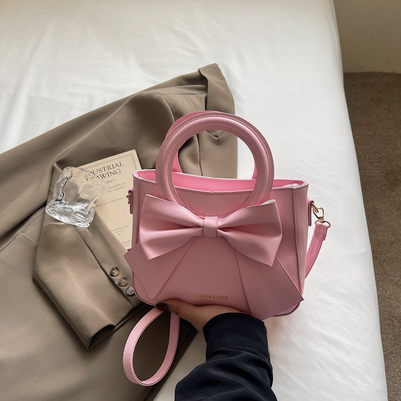 ファッショナブルで多用途な蝶結び、美しい無地、軽い高級感、高価値のレディースハンドバッグ、ショルダークロスボディバッグ|undefined